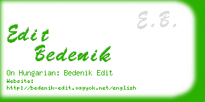 edit bedenik business card